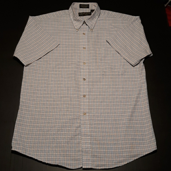 ⬇️$20 Loafers SS plaid button down mens Lg - Picture 2 of 5